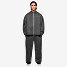 MKI Men's Mohair Blend Knit Track Jacket in Charcoal