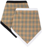 Burberry Baby Beige Check Bib Set