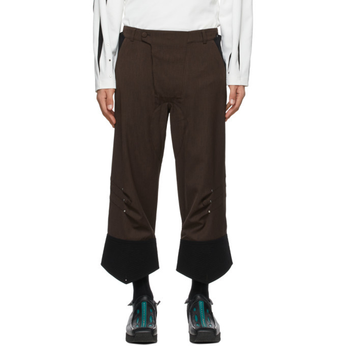 パンツ KIKO KOSTADINOV 21SS Sforza Trousers Kiko Kostadinov Brown Flipped Hem Sforza Trousers Kiko Kostadinov
