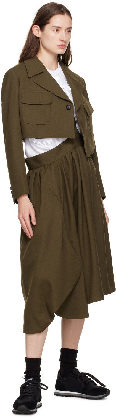 Comme des Garçons Comme des Garçons Khaki Asymmetric Jacket