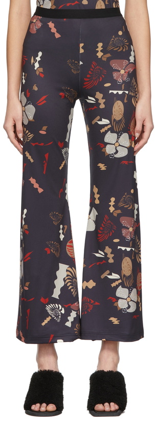 Photo: ELLISS SSENSE Exclusive Black Ditsy Floral Cut-Out Trousers