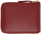 COMME des GARÇONS WALLETS Red Leather Classic Zip Wallet