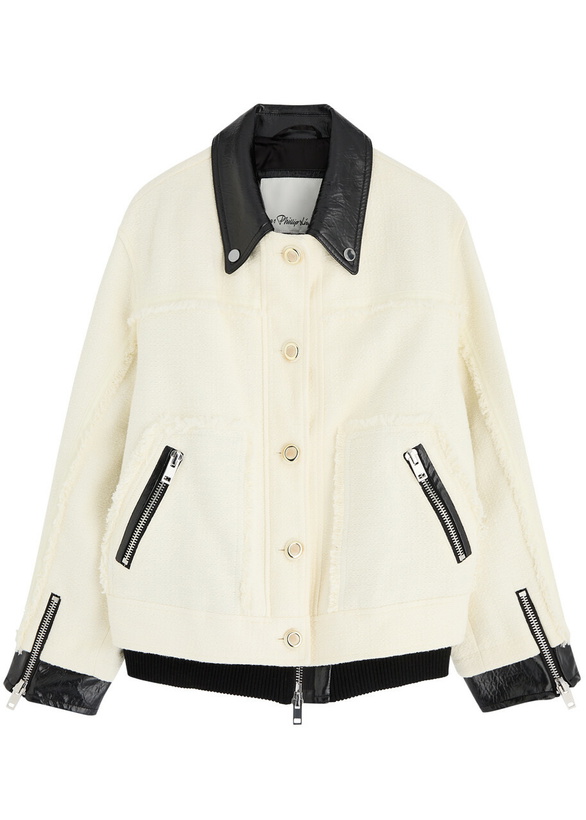 Photo: 3.1 Phillip Lim Boucle Tweed Jacket Ivory