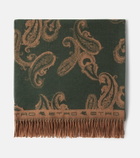 Etro Fringed paisley wool throw