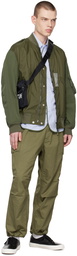 Comme des Garçons Homme Khaki Drawstring Cargo Pants