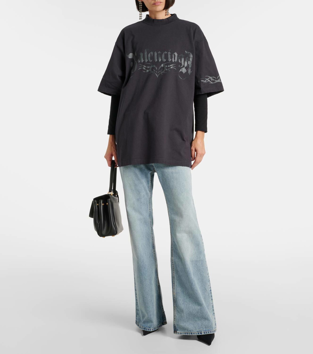 Balenciaga Logo oversized cotton jersey T-shirt Balenciaga