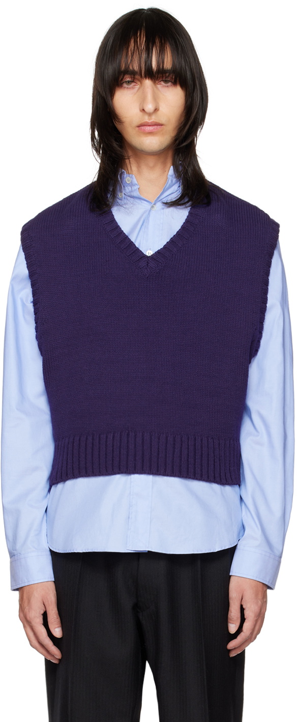 Maryam Nassir Zadeh SSENSE Exclusive Navy Gus Vest