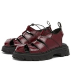 MIISTA Women's Eunice Burgundy Sandal in Red