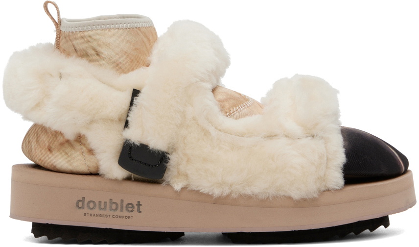Doublet Beige Suicoke Edition Animal Foot Layered Sandals Doublet