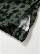 Wacko Maria - Gramicci Tapered Belted Leopard-Print Nylon Track Pants - Green