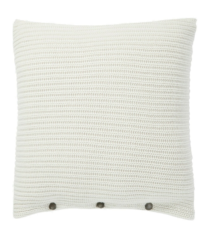 Photo: Brunello Cucinelli - Ribbed cashmere cushion