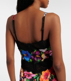 Dolce&Gabbana Lace-trimmed floral minidress