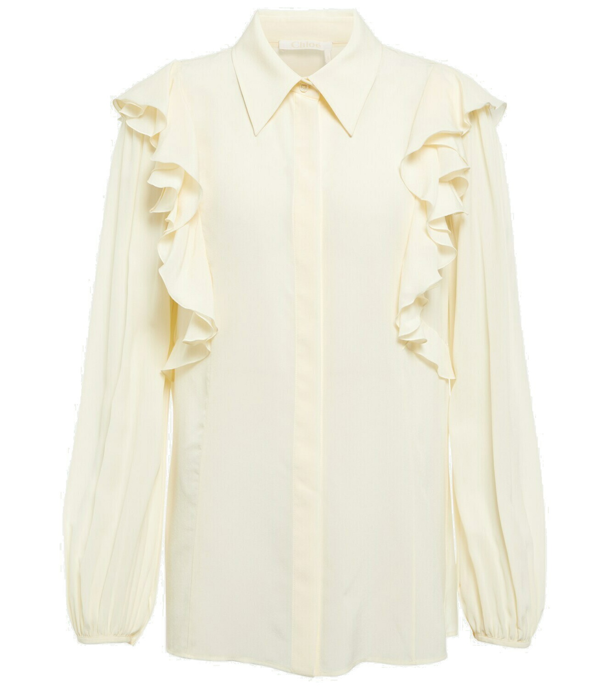 Chloe - Ruffle-trimmed silk blouse Chloe