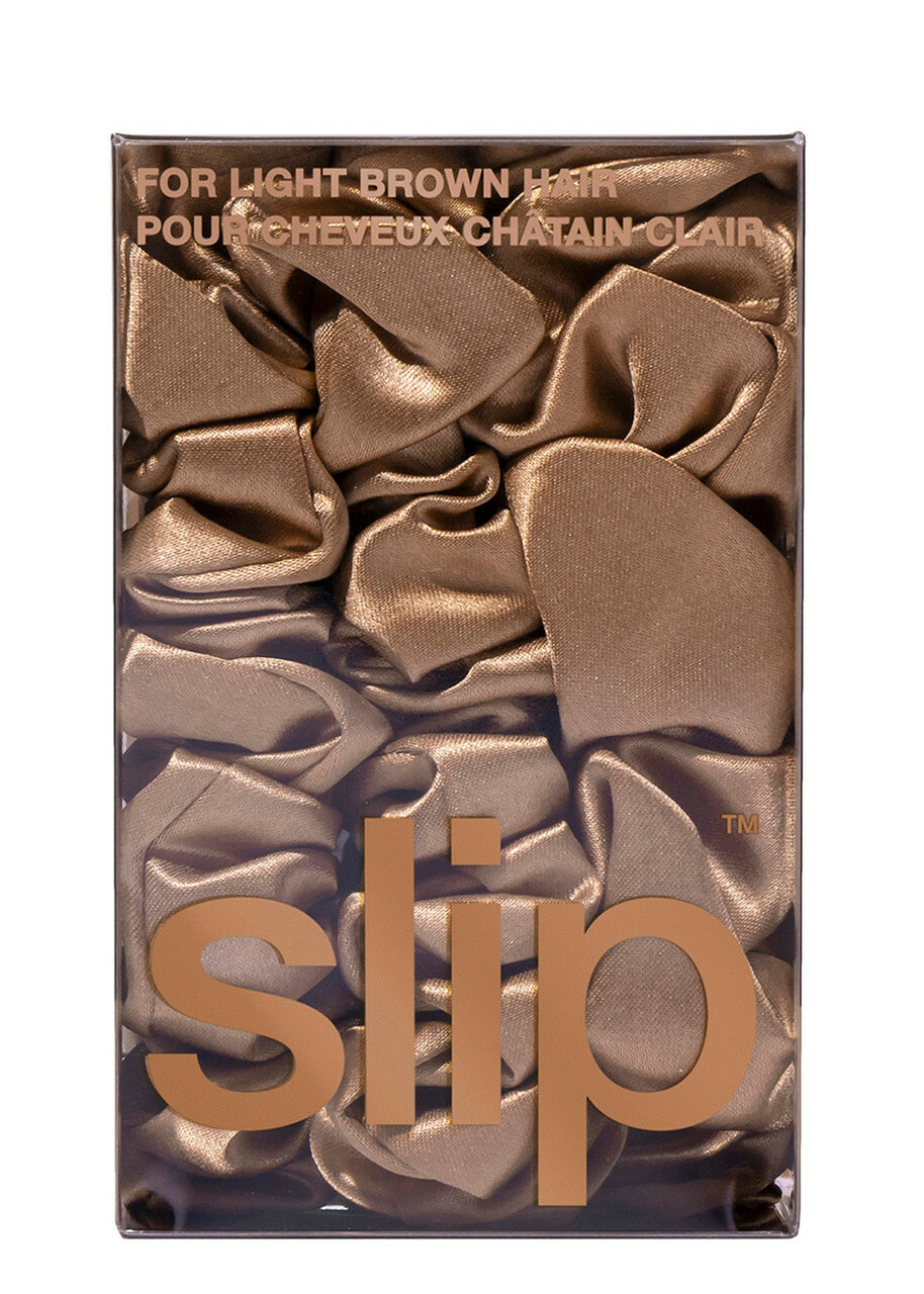 Slip Silk Assorted Scrunchies - Light Brown