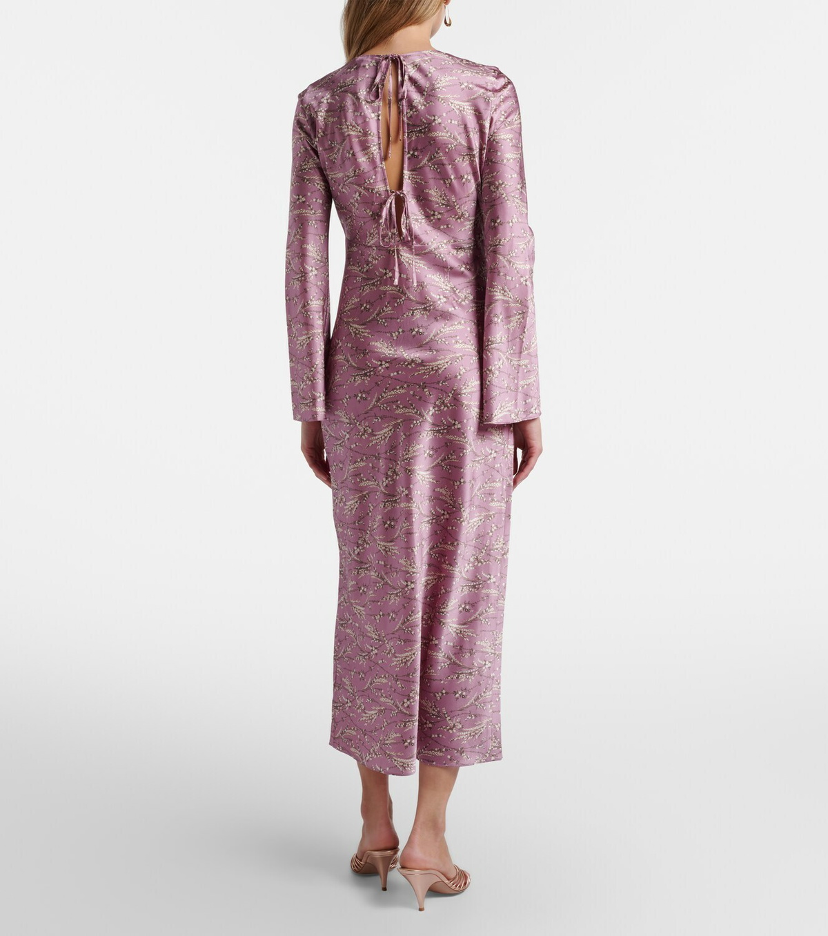 Veronica Beard Gemma floral silk-blend satin midi dress