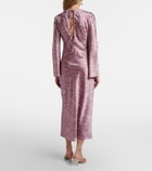 Veronica Beard Gemma floral silk-blend satin midi dress