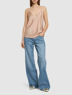 FORTE_FORTE - Stretch Silk Satin Strappy Top