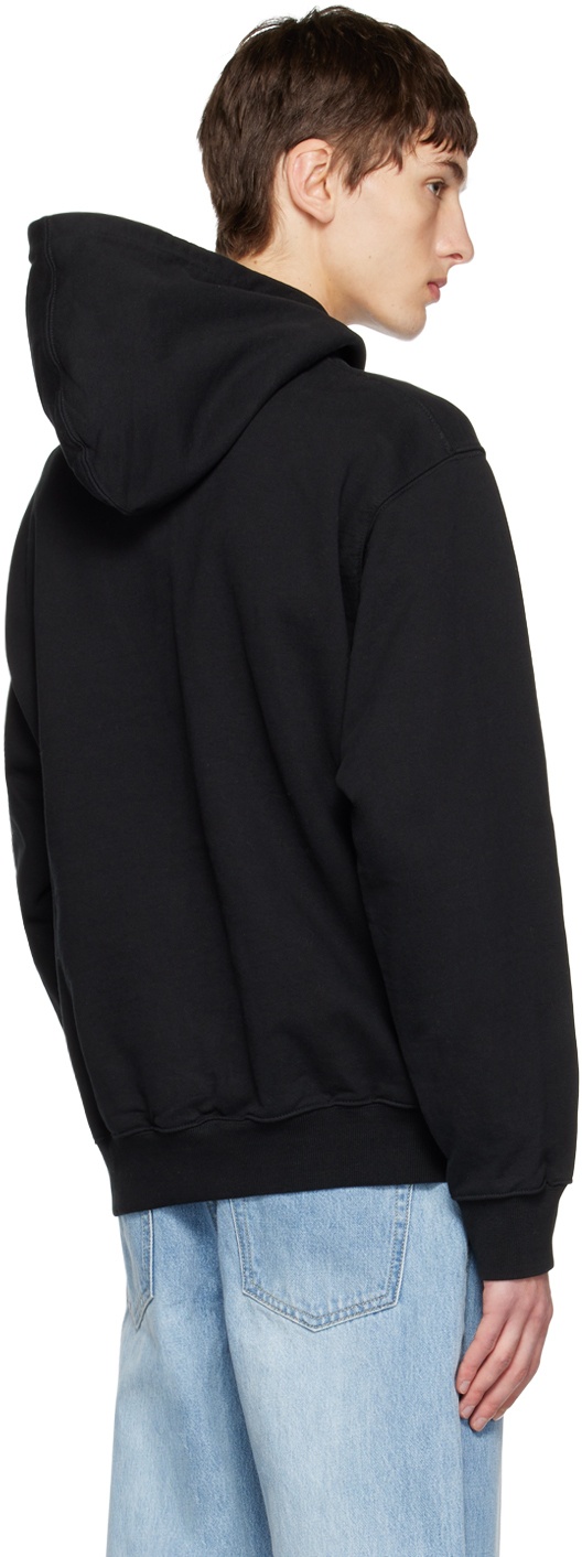 thisisneverthat Black Embroidered Hoodie thisisneverthat
