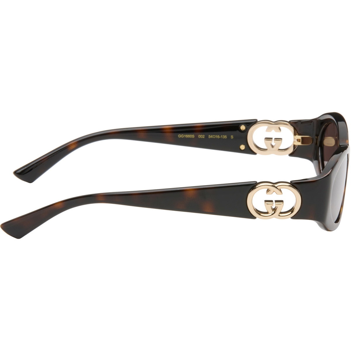 Gucci Brown Oval Frame Sunglasses
