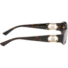 Gucci Brown Oval Frame Sunglasses