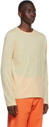 Dries Van Noten Beige Light Simple Long Sleeve T-Shirt