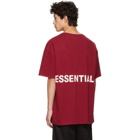 Essentials Red Boxy Graphic Logo T-Shirt