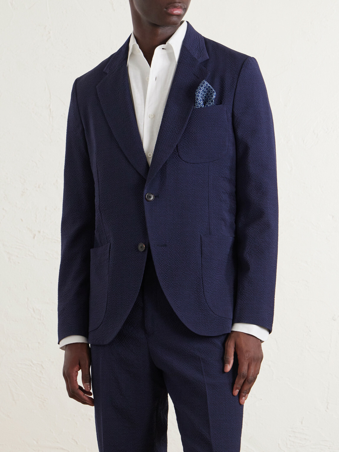 Paul Smith - Wool-Blend Seersucker Suit Jacket - Blue