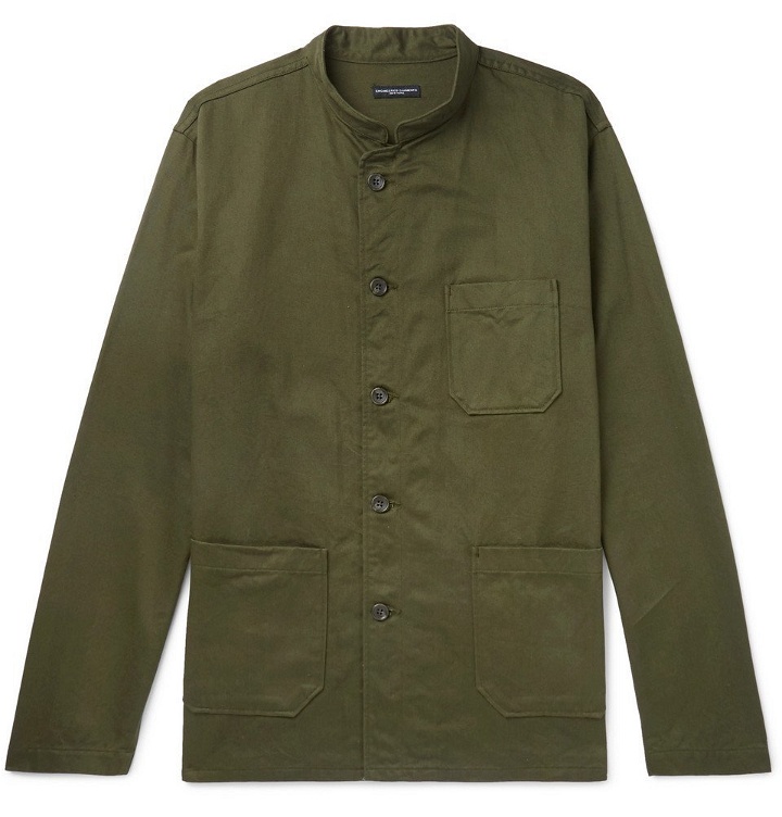 Photo: Engineered Garments - Dayton Mandarin-Collar Cotton-Twill Shirt - Men - Green