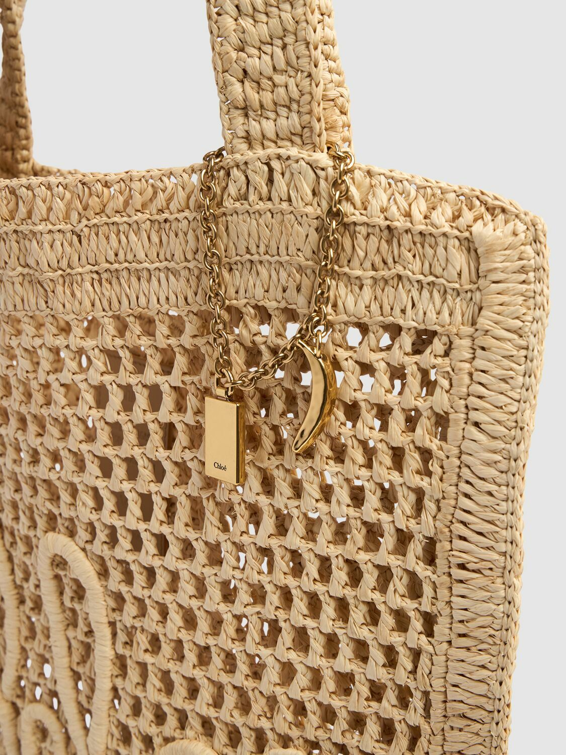 CHLOÉ Summer Banana Crochet Tote Bag Chloe