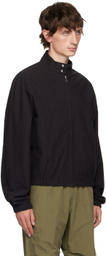 John Elliott Black Cotton Harrington Jacket
