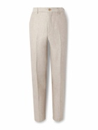 Etro - Tapered Linen and Wool-Blend Trousers - Neutrals