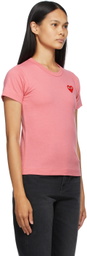 COMME des GARÇONS PLAY Pink Heart Patch T-Shirt