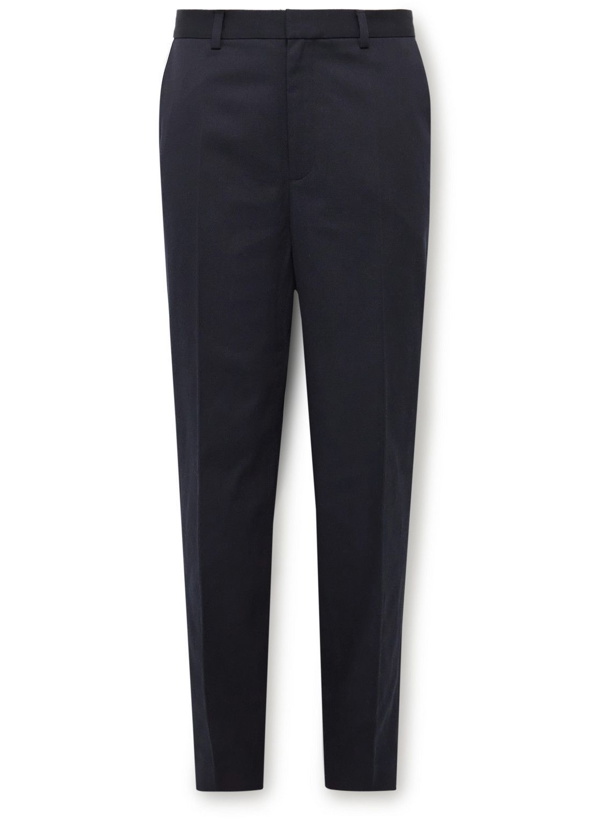 Photo: A.P.C. - Massimo Wool and Cotton-Blend Twill Trousers - Blue
