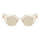 Kuboraum Gold and Transparent N10 CHP Sunglasses