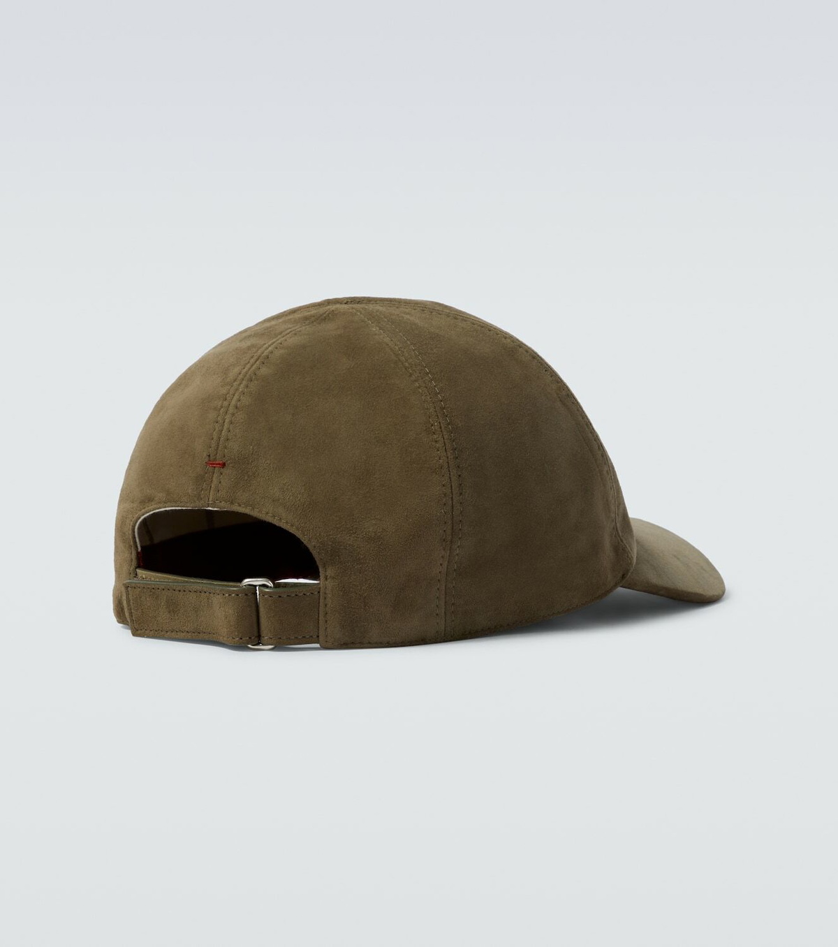 Loro Piana Logo embroidered suede baseball cap