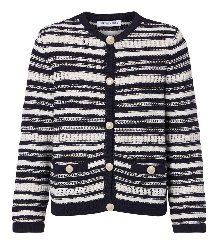 Photo: Veronica Beard Bellingham striped cotton cardigan