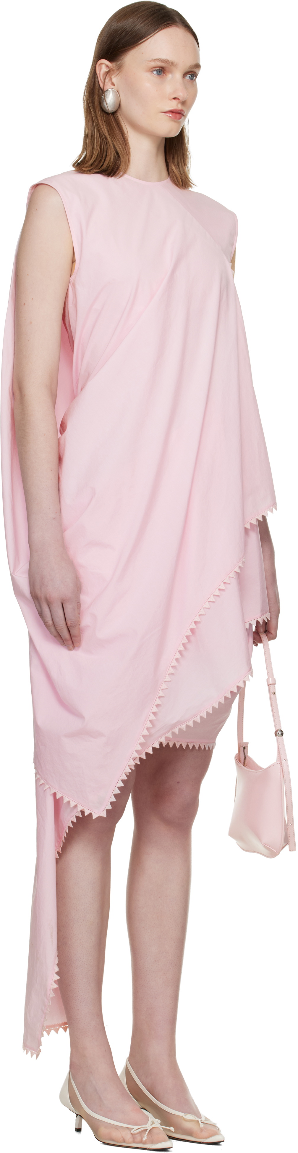 JACQUEMUS Pink 'The Traversin' Minidress