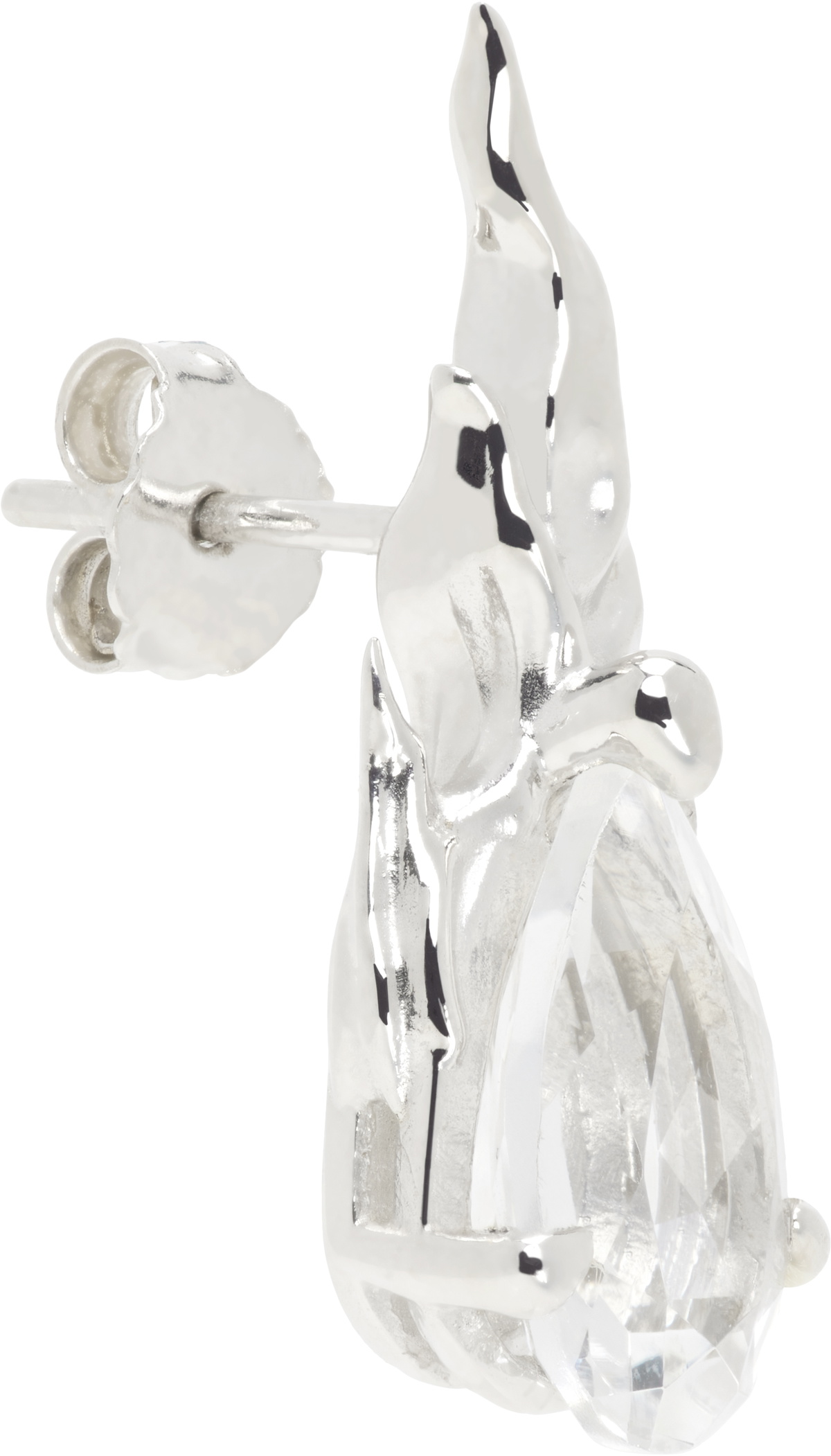 Alan Crocetti Silver Mini Gem In Heat Single Earring
