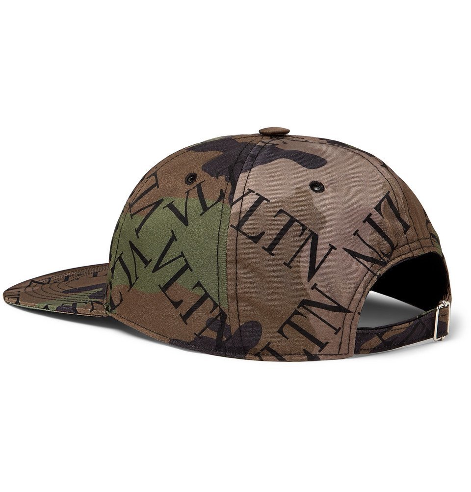 Valentino Garavani & Dust Bag Navy and White Patterned Hat $425 Valentino Garavani Black Logo-Pattern Baseball Cap main image 3