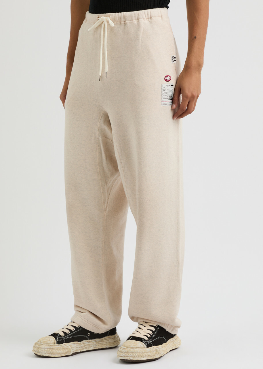 Maison mihara yasuhiro Distressed Cotton Sweatpants Cream Maison mihara yasuhiro Distressed Cotton Sweatpants Cream