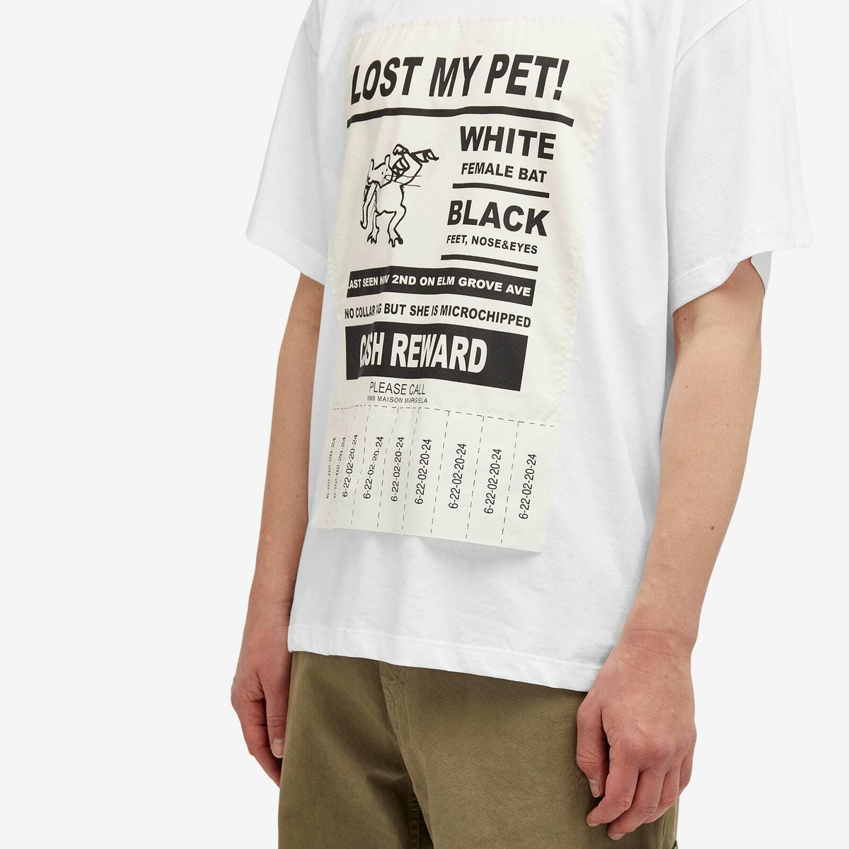 MM6 Maison Margiela Men's Lost My Pet T-Shirt in Optic White
