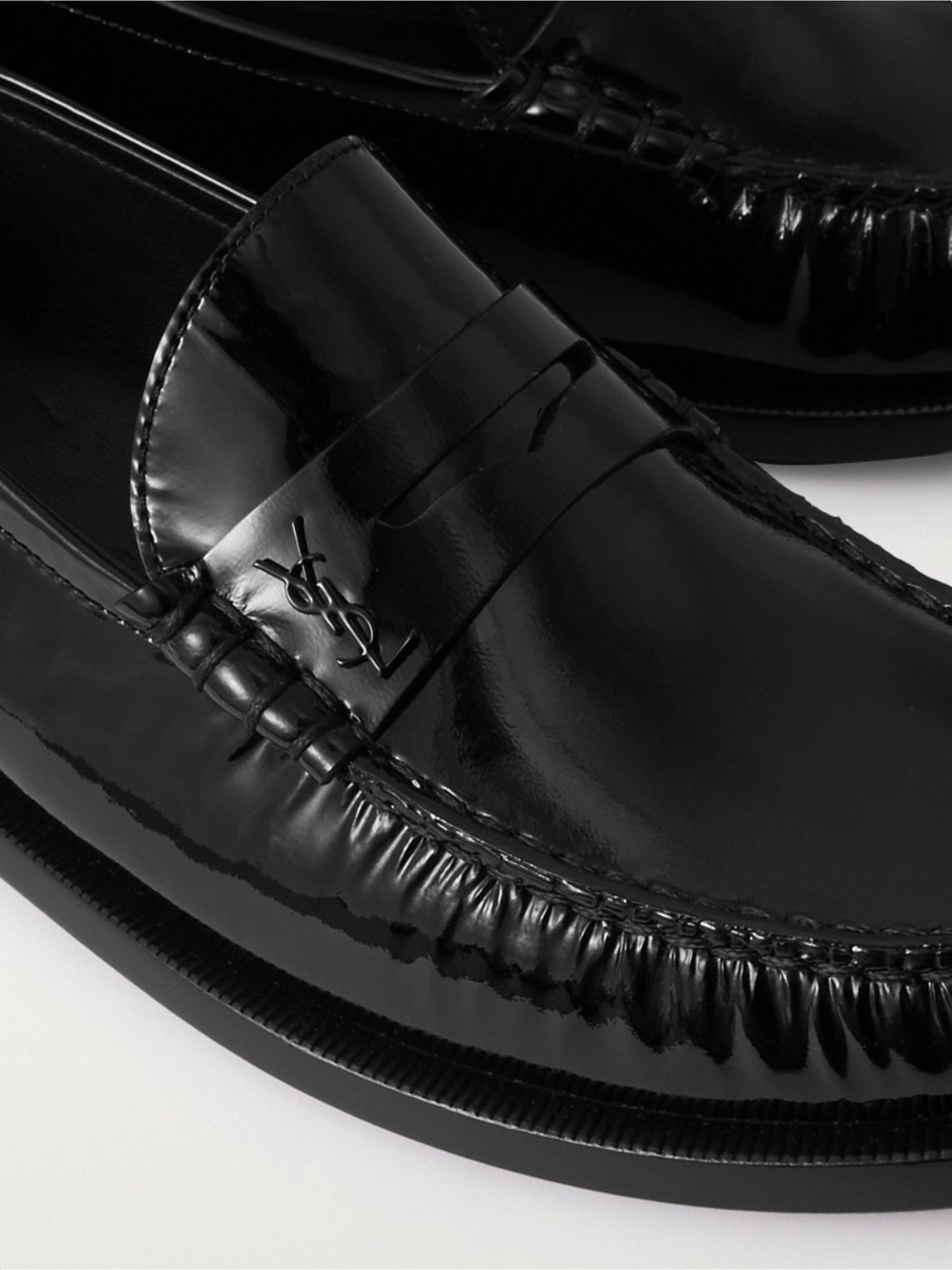 Patent leather loafers in black - Saint Laurent