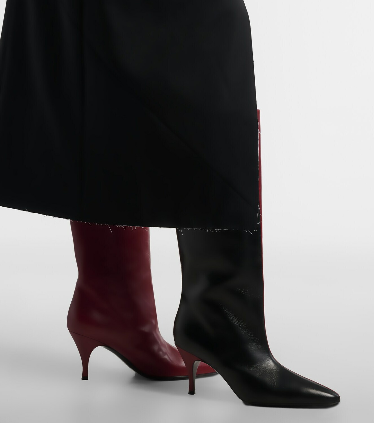 Herbert Levine Two Faced leather knee-high boots