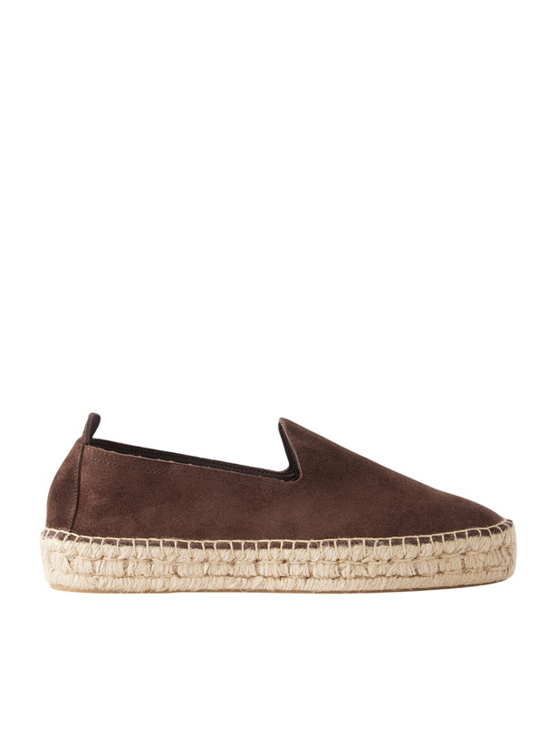 Photo: MORJAS - The Espadrille Suede Espadrilles - Brown