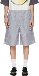 Maison MIHARA YASUHIRO Navy & White Stripe Oxford Shorts