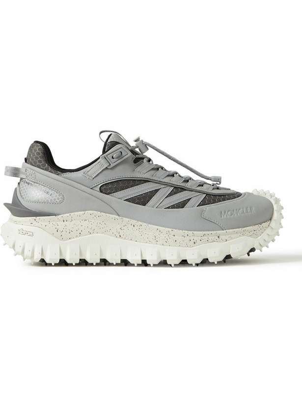 Photo: Moncler - Trailgrip Mesh and Rubber Sneakers - Gray