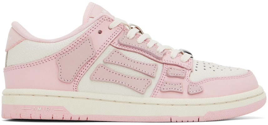 AMIRI Pink & White Skel Top Low Sneakers Amiri