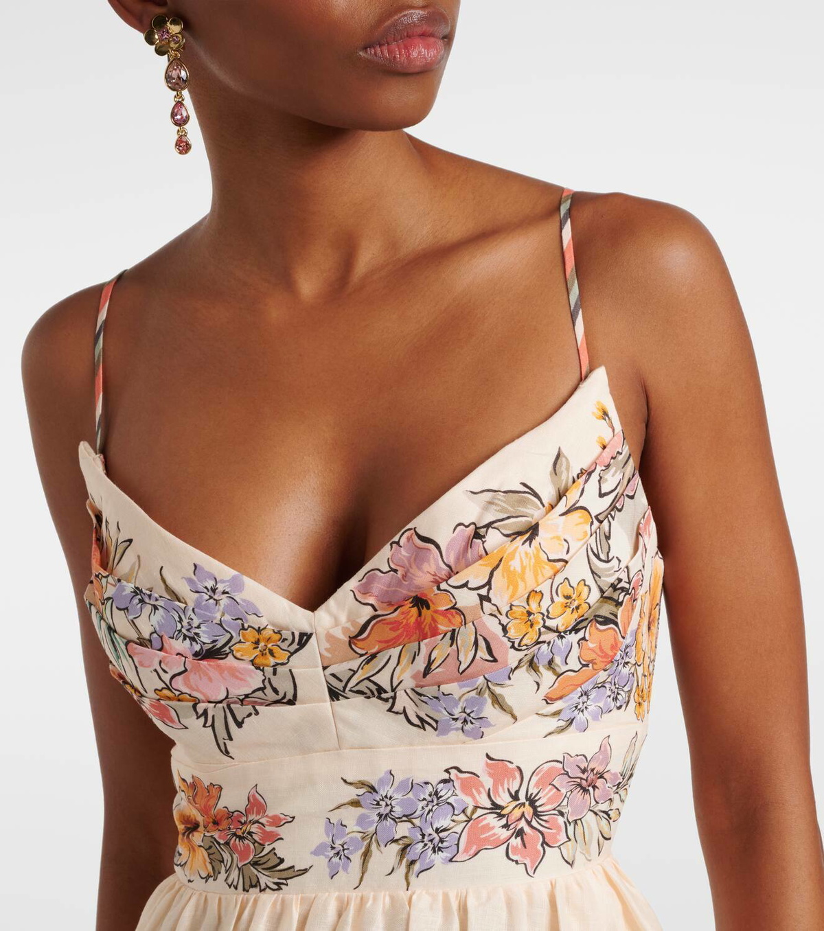 Zimmermann Tallow floral linen midi dress Zimmermann