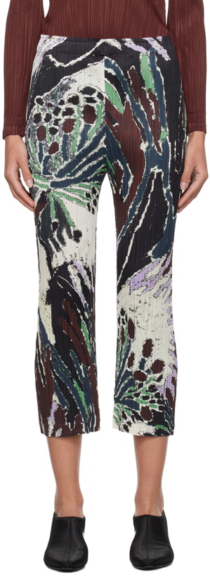 Photo: Pleats Please Issey Miyake Multicolor Frosty Forest Trousers