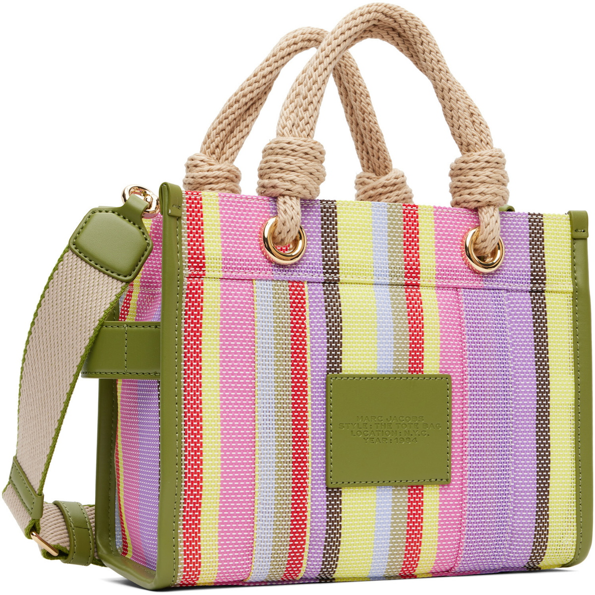Marc Jacobs Multicolor 'The Stripe Mesh Small' Tote